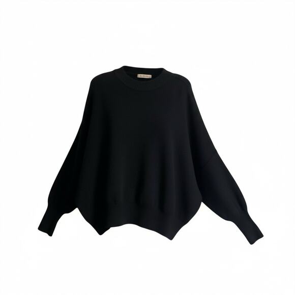 Free People Ottoman Slouchy Black Sweater Long Sleeve Tunic Dress XS - Picture 14 of 16